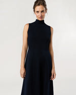 Load image into Gallery viewer, Charlotte Dress in Navy Ice Cotton
