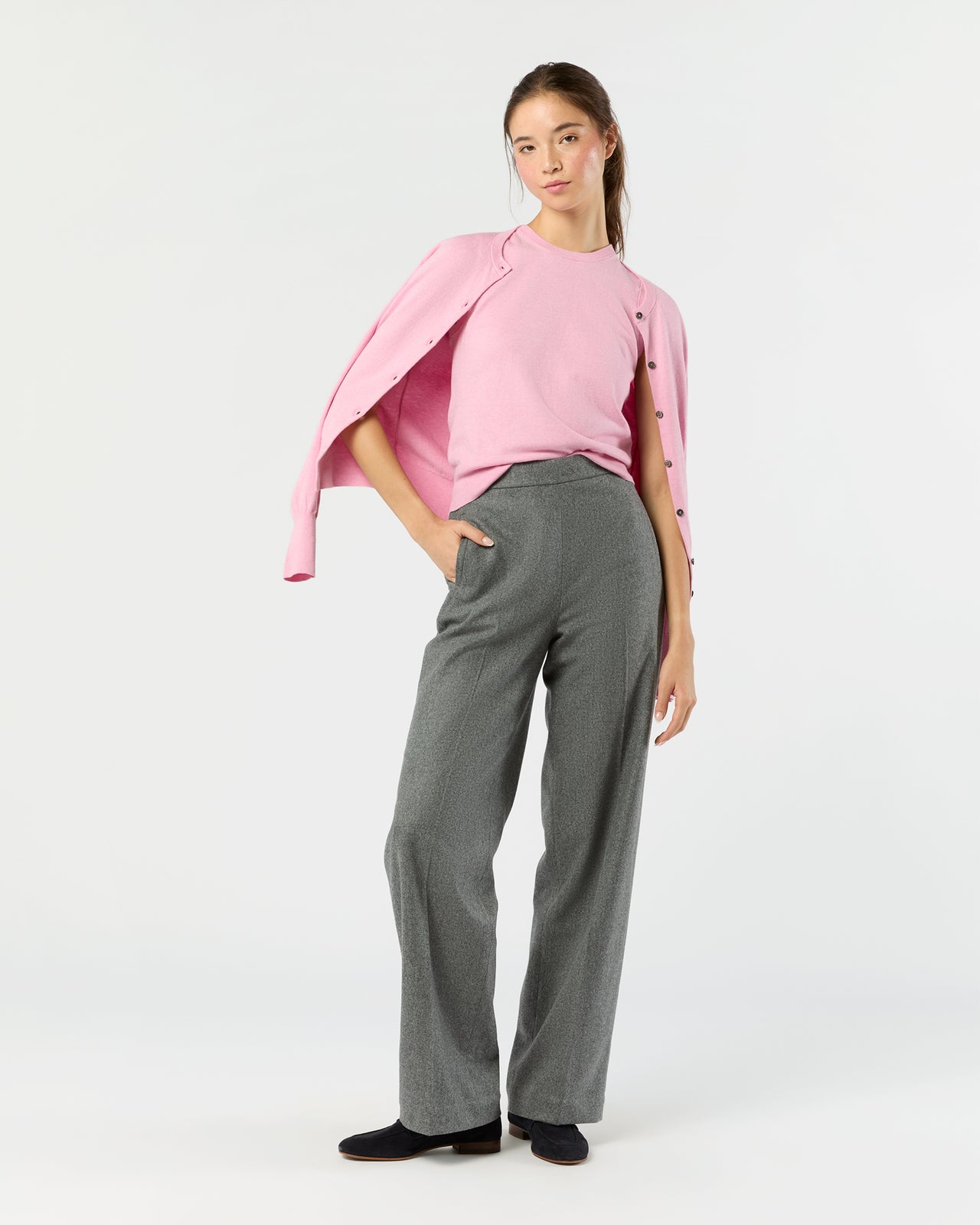 Rosie Shell in Heather Rose Cotton/Silk