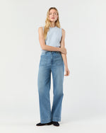 Load image into Gallery viewer, Rosie Shell in Heather Sky Cotton/Silk
