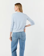 Load image into Gallery viewer, Rosie Cardigan in Heather Sky Cotton/Silk Yarn
