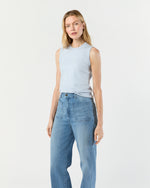 Load image into Gallery viewer, Rosie Shell in Heather Sky Cotton/Silk
