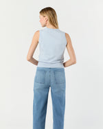 Load image into Gallery viewer, Rosie Shell in Heather Sky Cotton/Silk
