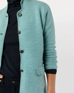 Load image into Gallery viewer, Tyrolean Jacket in Misty Blue Boiled Wool
