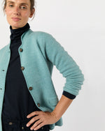 Load image into Gallery viewer, Tyrolean Jacket in Misty Blue Boiled Wool
