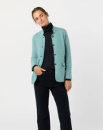 Load image into Gallery viewer, Tyrolean Jacket in Misty Blue Boiled Wool
