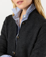 Load image into Gallery viewer, Tyrolean Jacket in Heather Charcoal Boiled Wool
