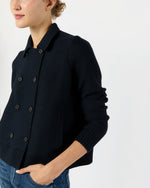 Load image into Gallery viewer, Victorine Sweater in Navy Extra Fine Merino Wool
