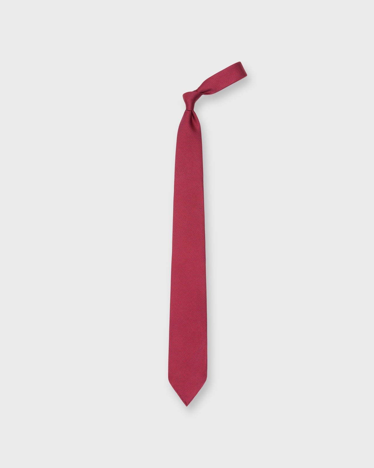 Silk Woven Tie in Red/Navy Diamond