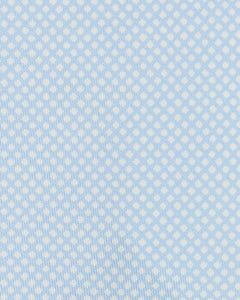 Silk Print Tie in Sky/Bone Check