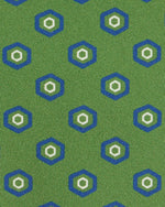 Load image into Gallery viewer, Silk Print Tie in Moss/Blue Geo

