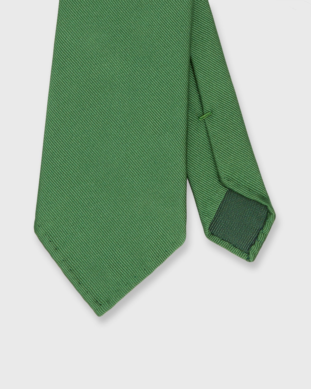 Silk Woven Tie in Green Twill
