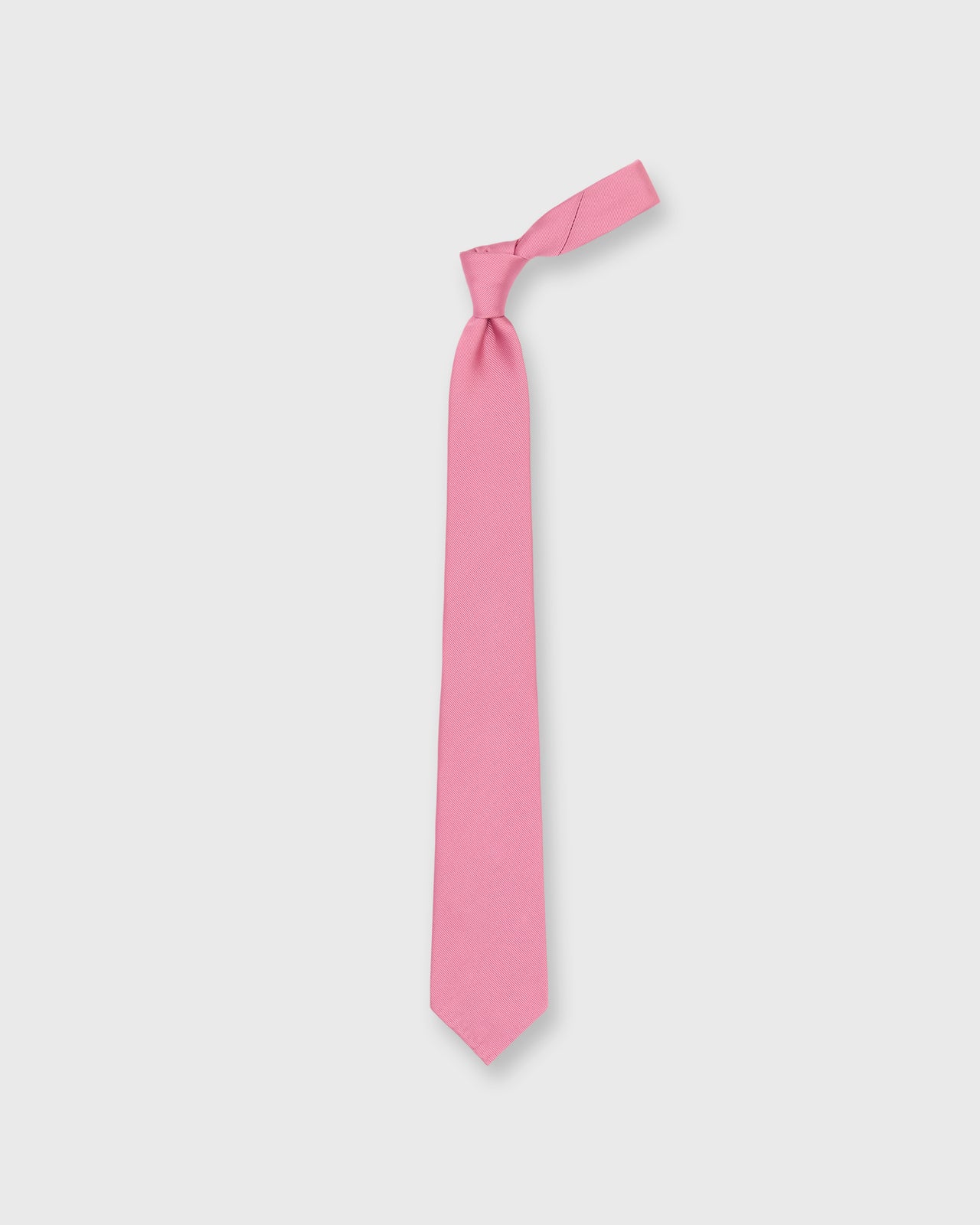 Silk Woven Tie in Pink Twill