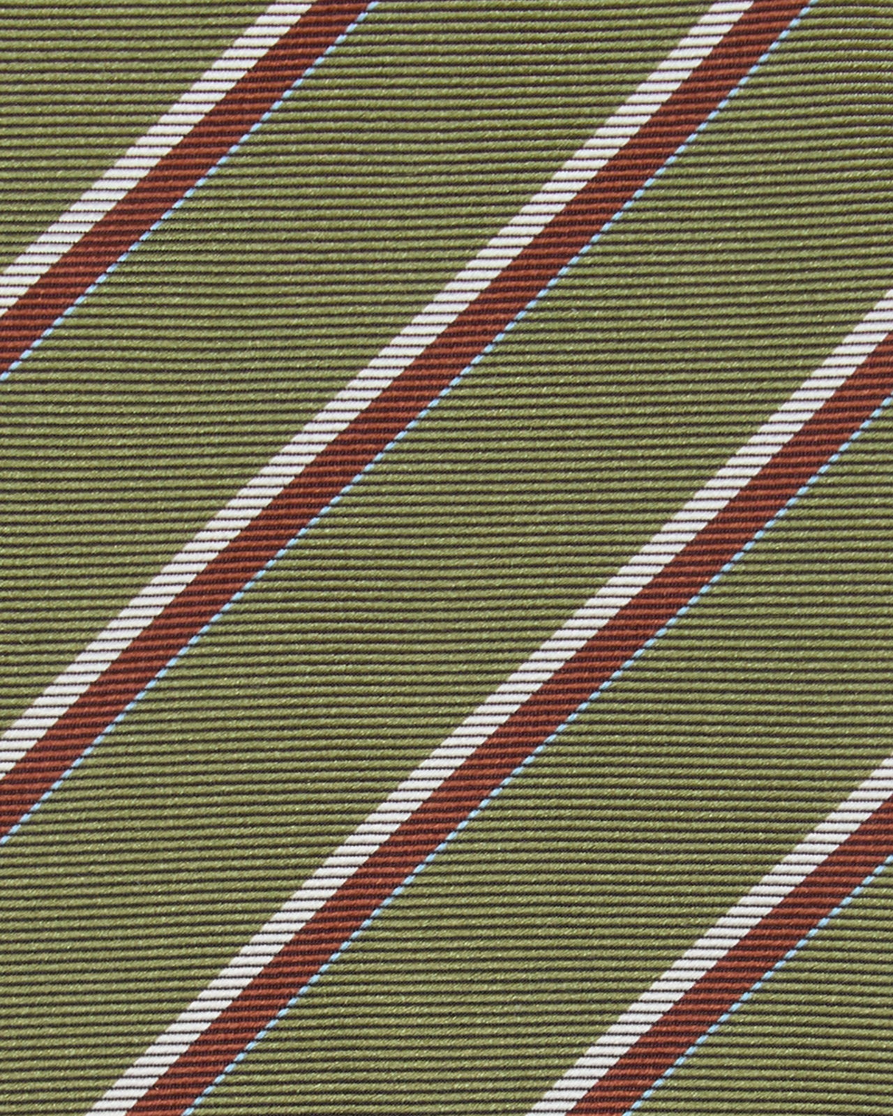 Silk Woven Tie in Olive/Umber/Bone Stripe