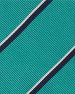 Load image into Gallery viewer, Silk Woven Tie in River/Navy/Bone Stripe
