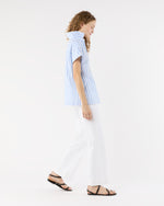 Load image into Gallery viewer, Popover Short-Sleeved Shirt in Light Blue Stripe
