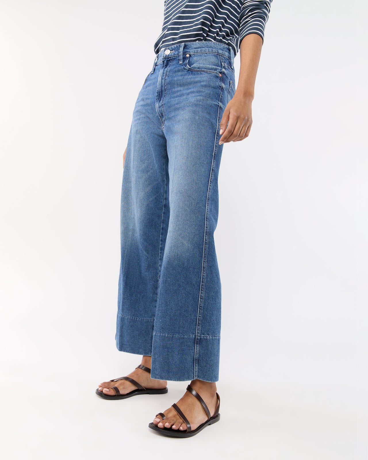 The Maven Wide Hem Ankle Jean in Rags to Riches