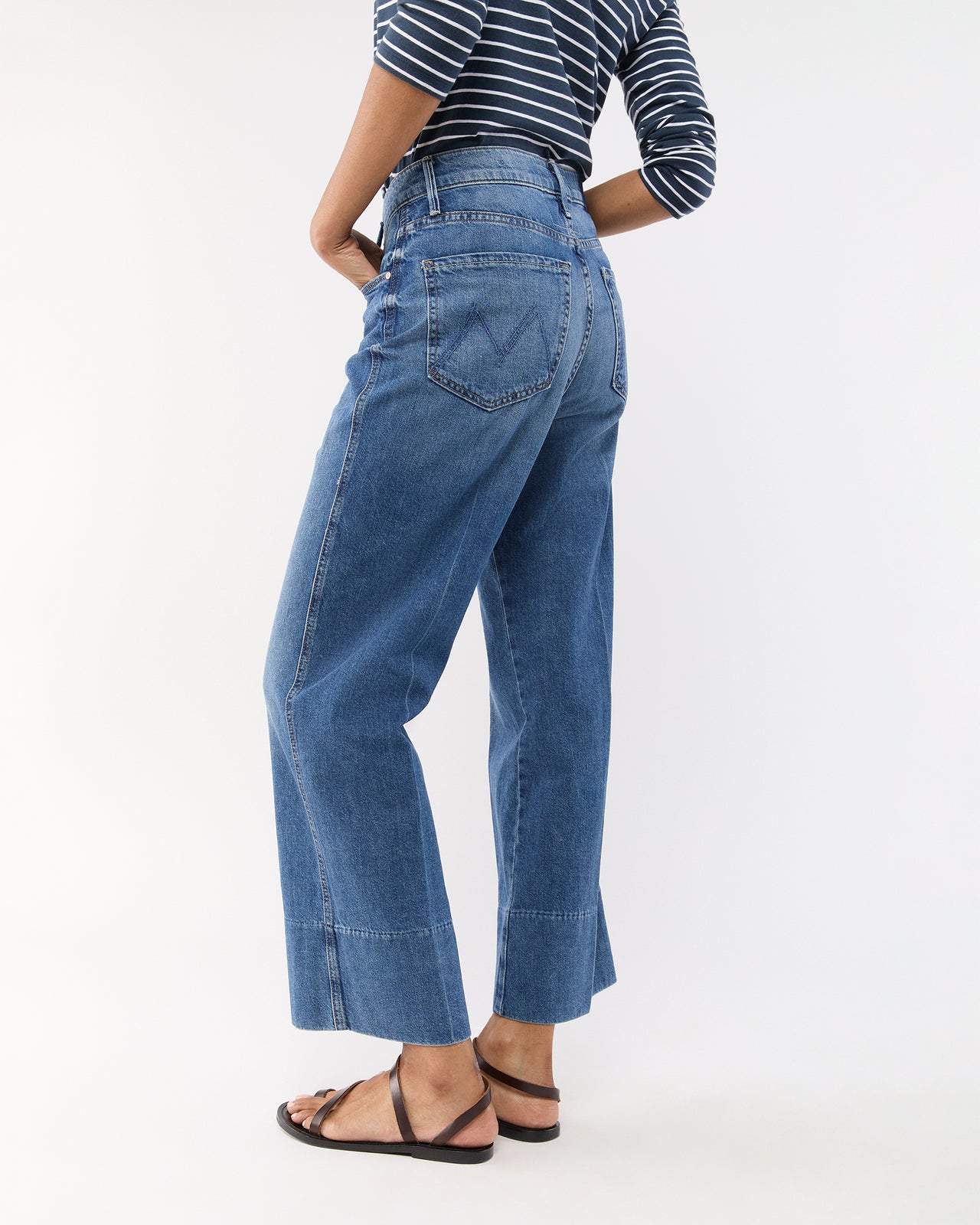 The Maven Wide Hem Ankle Jean in Rags to Riches