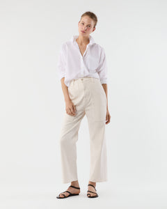 The Quartet Breaker Flood Jean in Cream Puffs