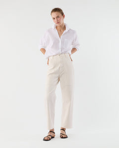 The Quartet Breaker Flood Jean in Cream Puffs