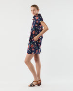 Load image into Gallery viewer, Atelier Two-Way Ruffle Dress in Navy/Multi Poppy Printed Poplin
