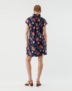 Load image into Gallery viewer, Atelier Two-Way Ruffle Dress in Navy/Multi Poppy Printed Poplin
