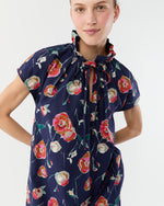 Load image into Gallery viewer, Atelier Two-Way Ruffle Dress in Navy/Multi Poppy Printed Poplin
