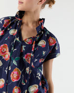 Load image into Gallery viewer, Atelier Two-Way Ruffle Dress in Navy/Multi Poppy Printed Poplin
