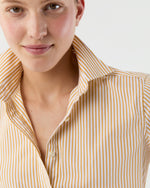 Load image into Gallery viewer, Scout Shirt in Marigold Bengal Stripe Poplin
