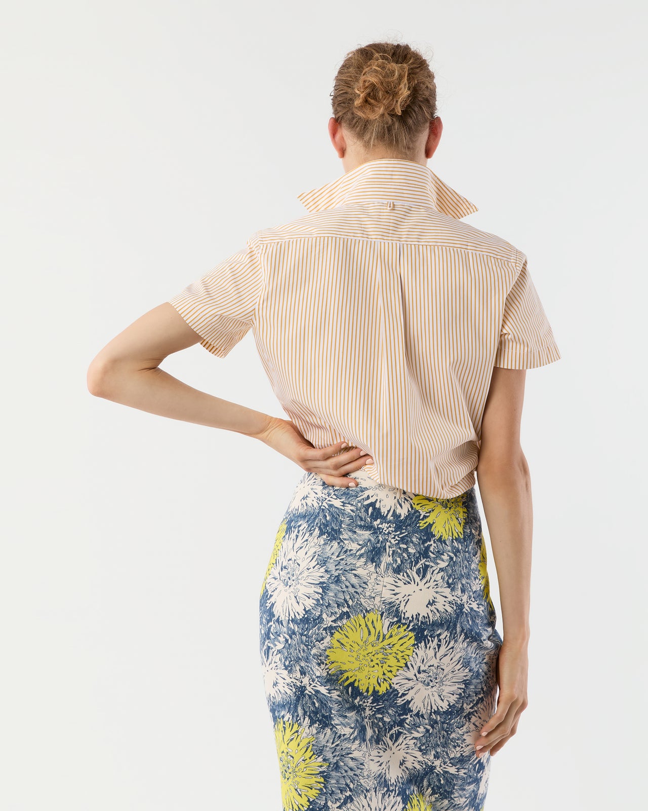 Scout Shirt in Marigold Bengal Stripe Poplin