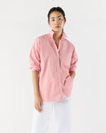 Load image into Gallery viewer, Weekender Shirt in Orange Stripe Chambray
