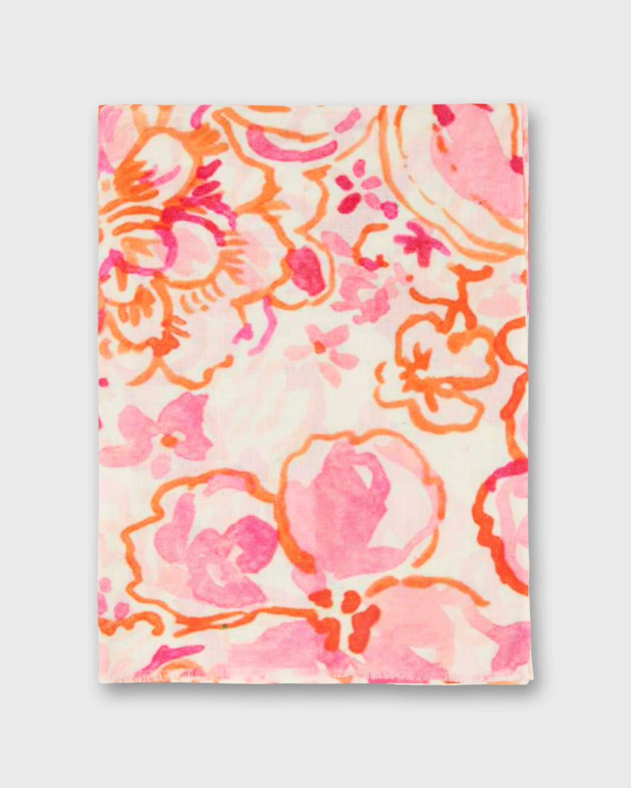 Watercolor Scarf in Pink/Orange Multi