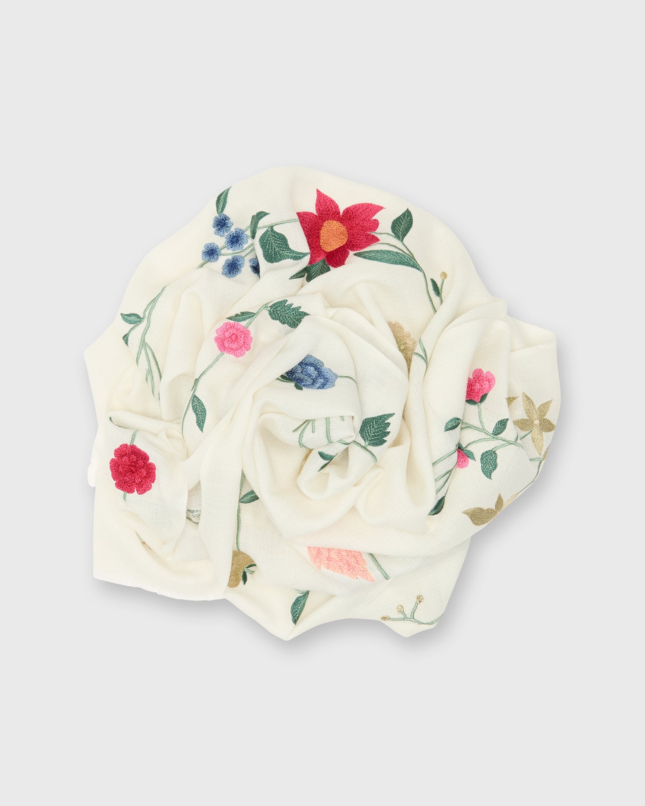 Garden Glory Scarf in Ivory