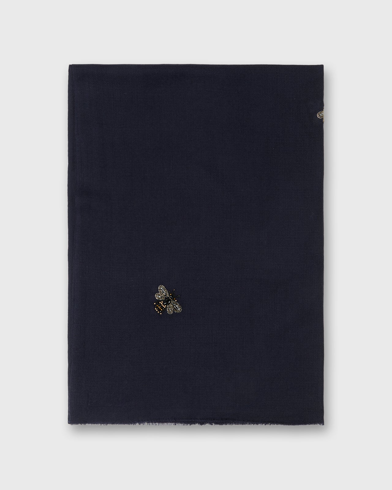 Bees Scarf in Solid Navy