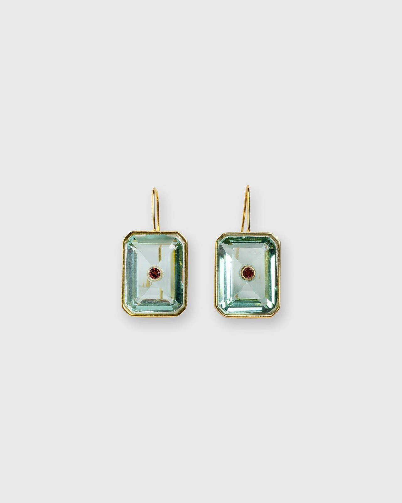 Tile Earrings in Aqua