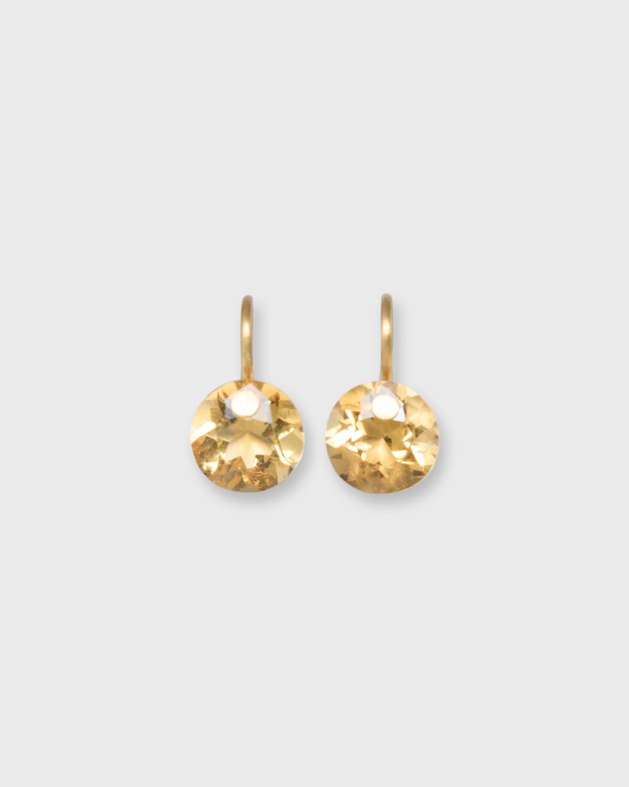 Extra Small Brilliant Earrings in Citrine