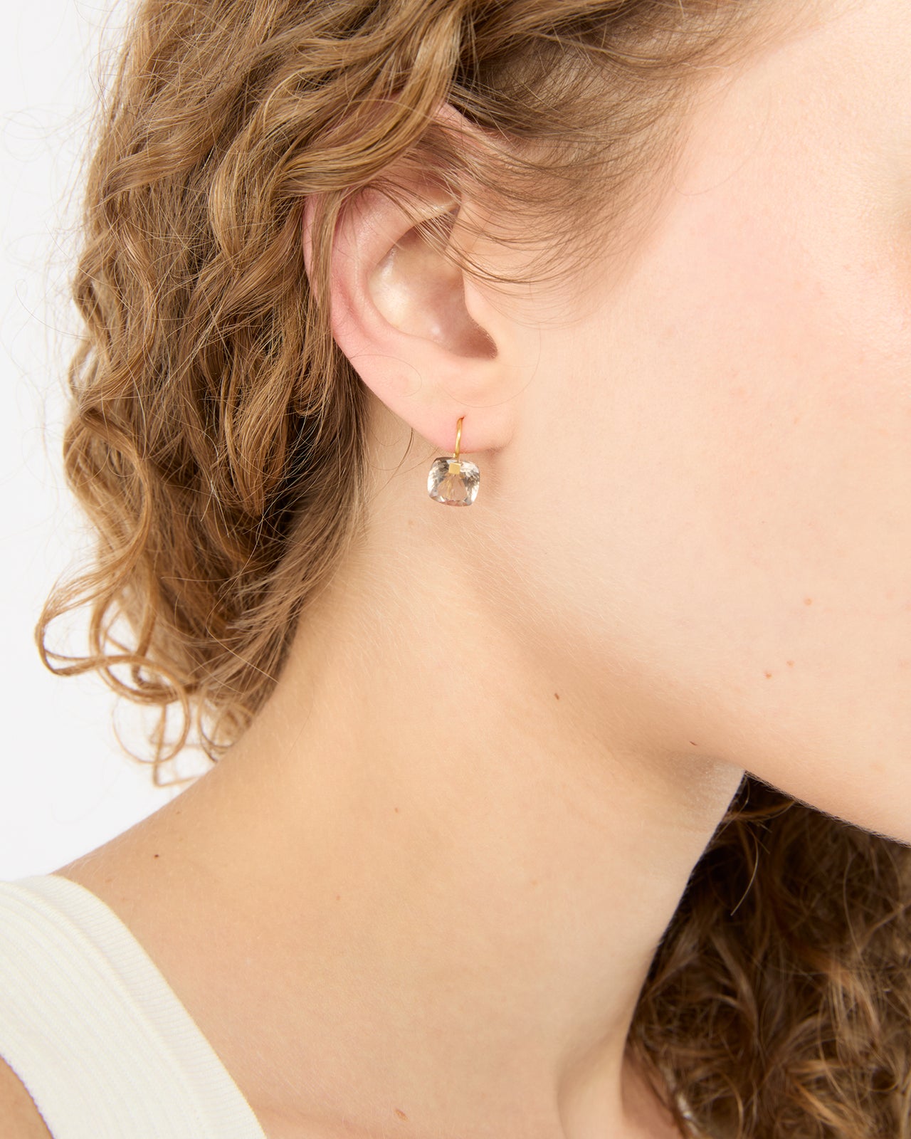 Small Summer Earrings in Smokey Quartz