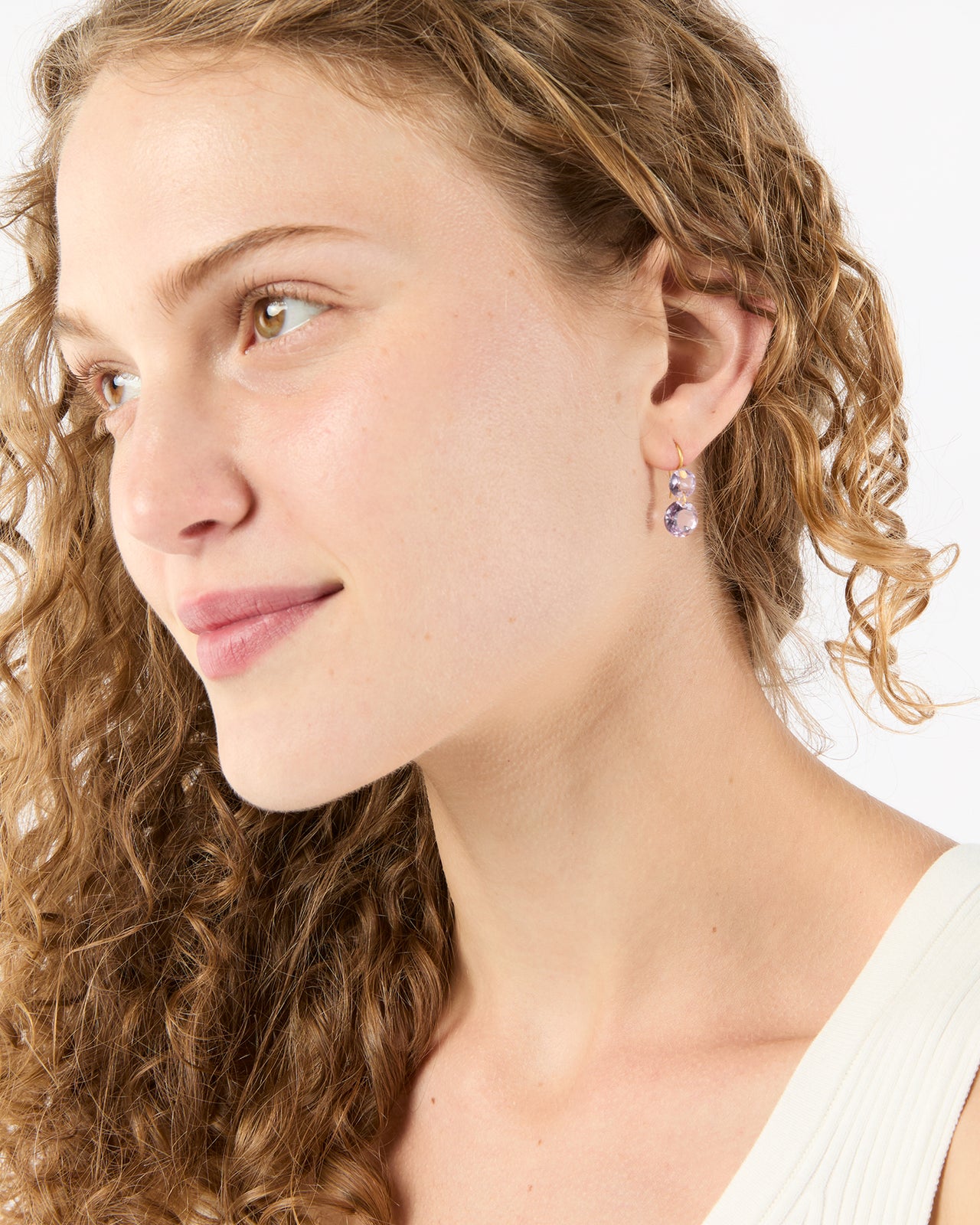 Extra Small Incandescence Earrings in Amethyst