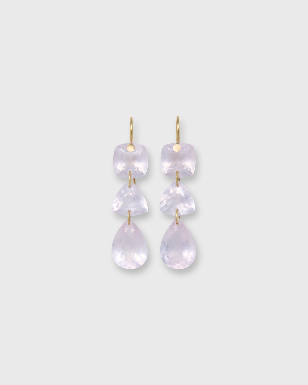 Jemima Earrings in Rose Quartz