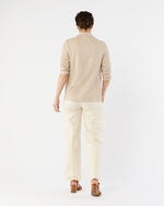 Load image into Gallery viewer, Stand Up Collar Blazer in Cream Cotton
