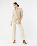 Load image into Gallery viewer, Stand Up Collar Blazer in Cream Cotton
