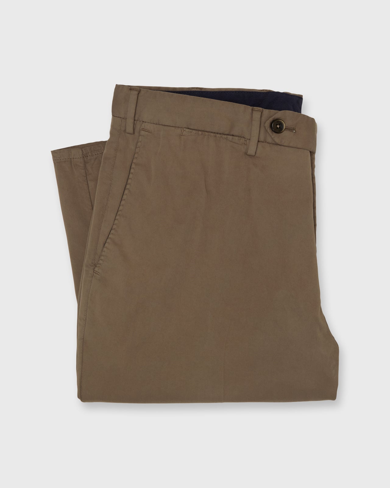 Sport Trouser in Pecan Garment Dyed Stretch Silkochino