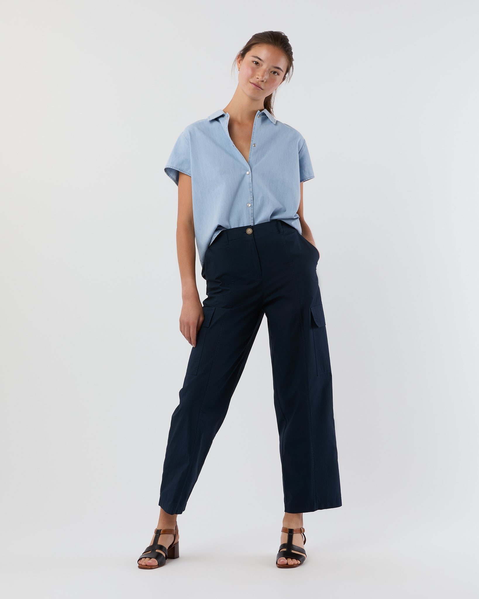 Marina Shirt in Pale Blue