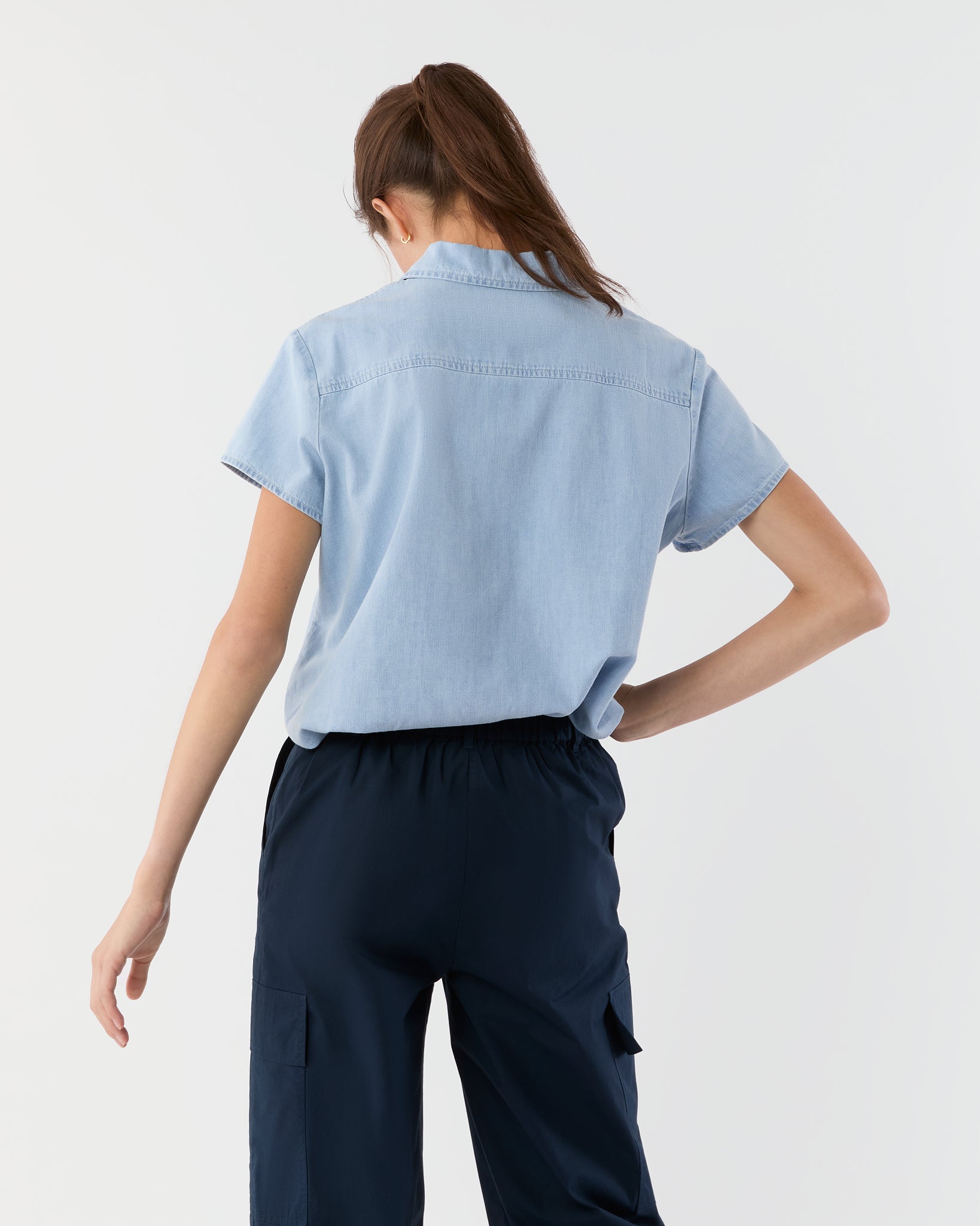 Marina Shirt in Pale Blue