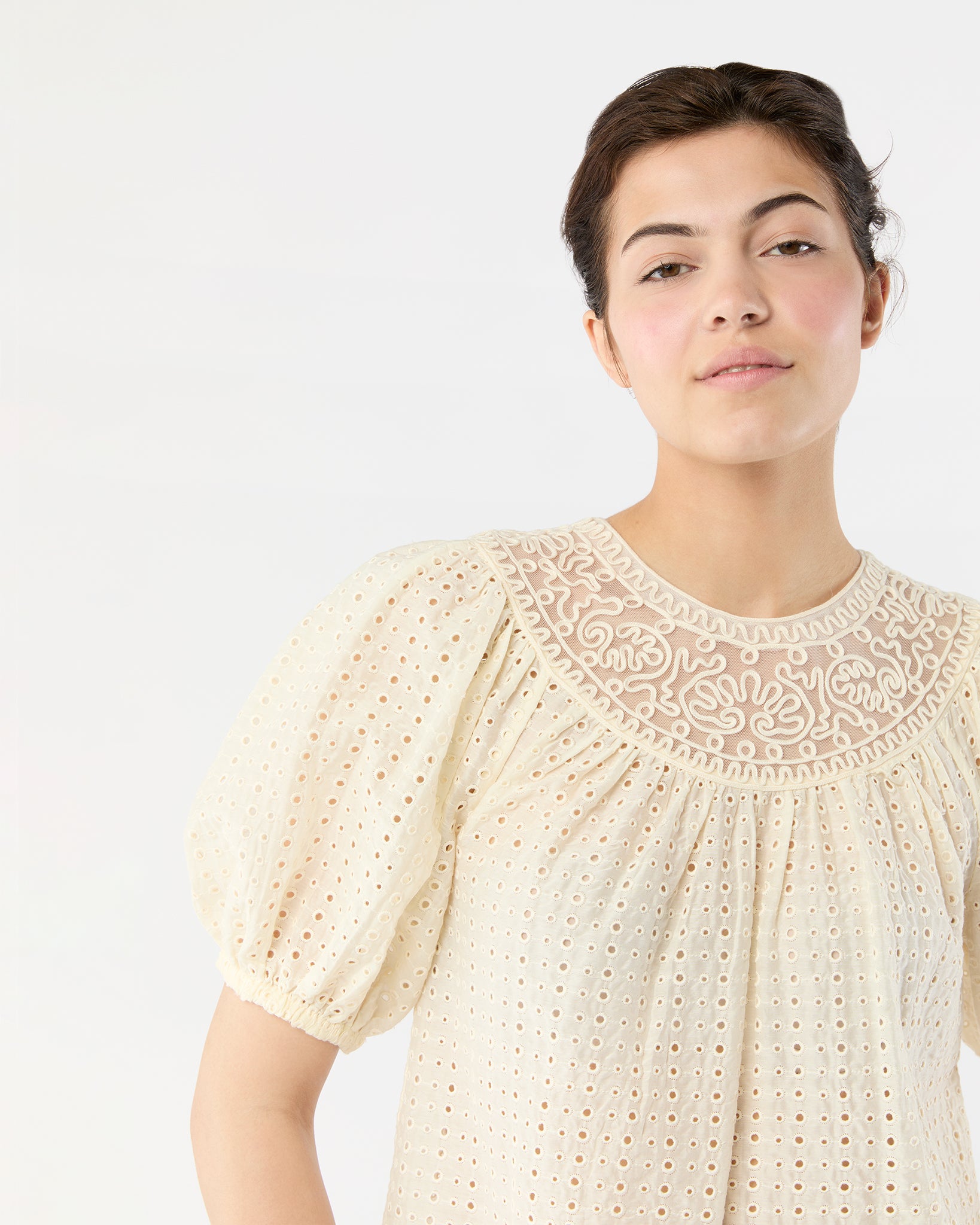 Amina Top in Ivory
