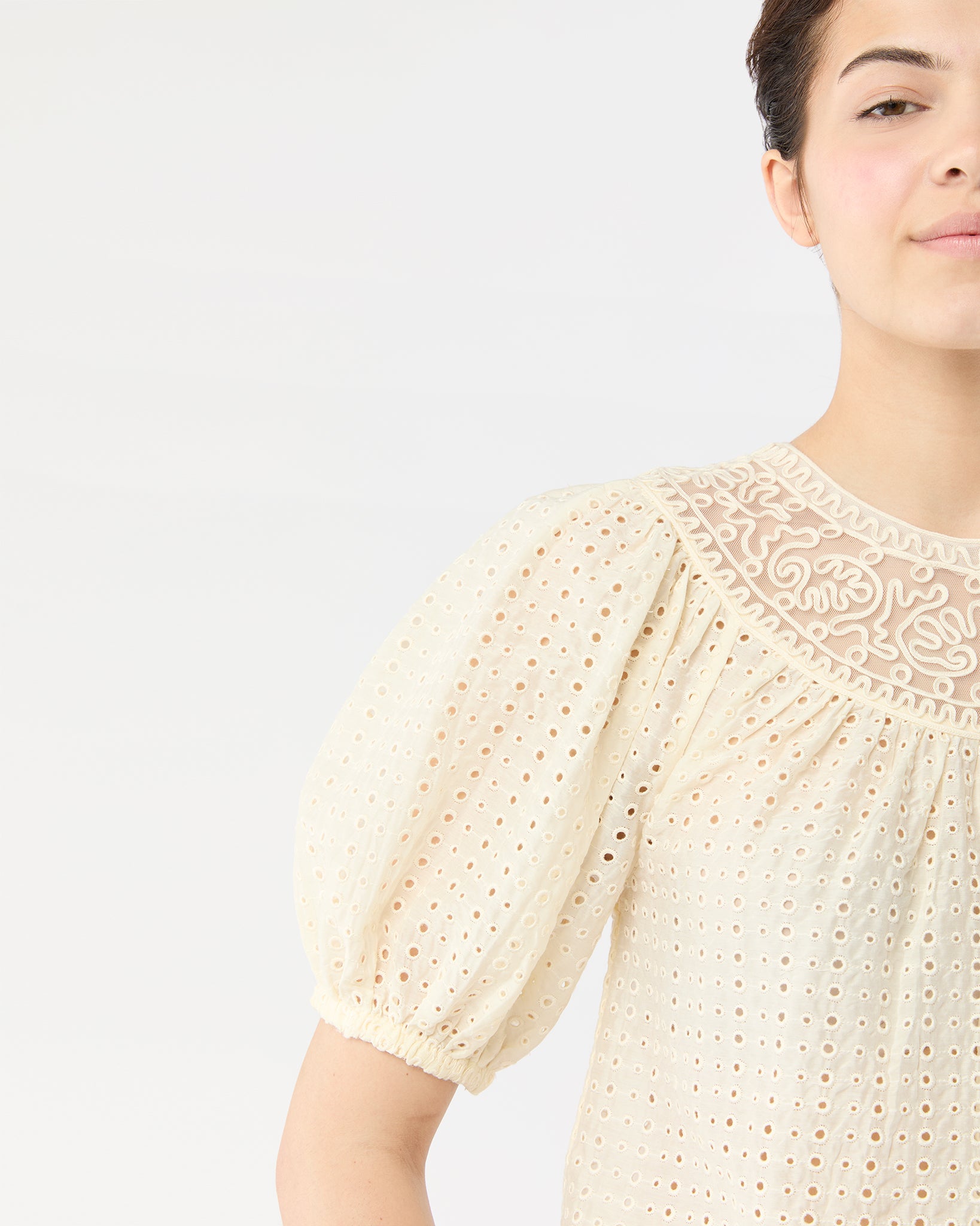 Amina Top in Ivory
