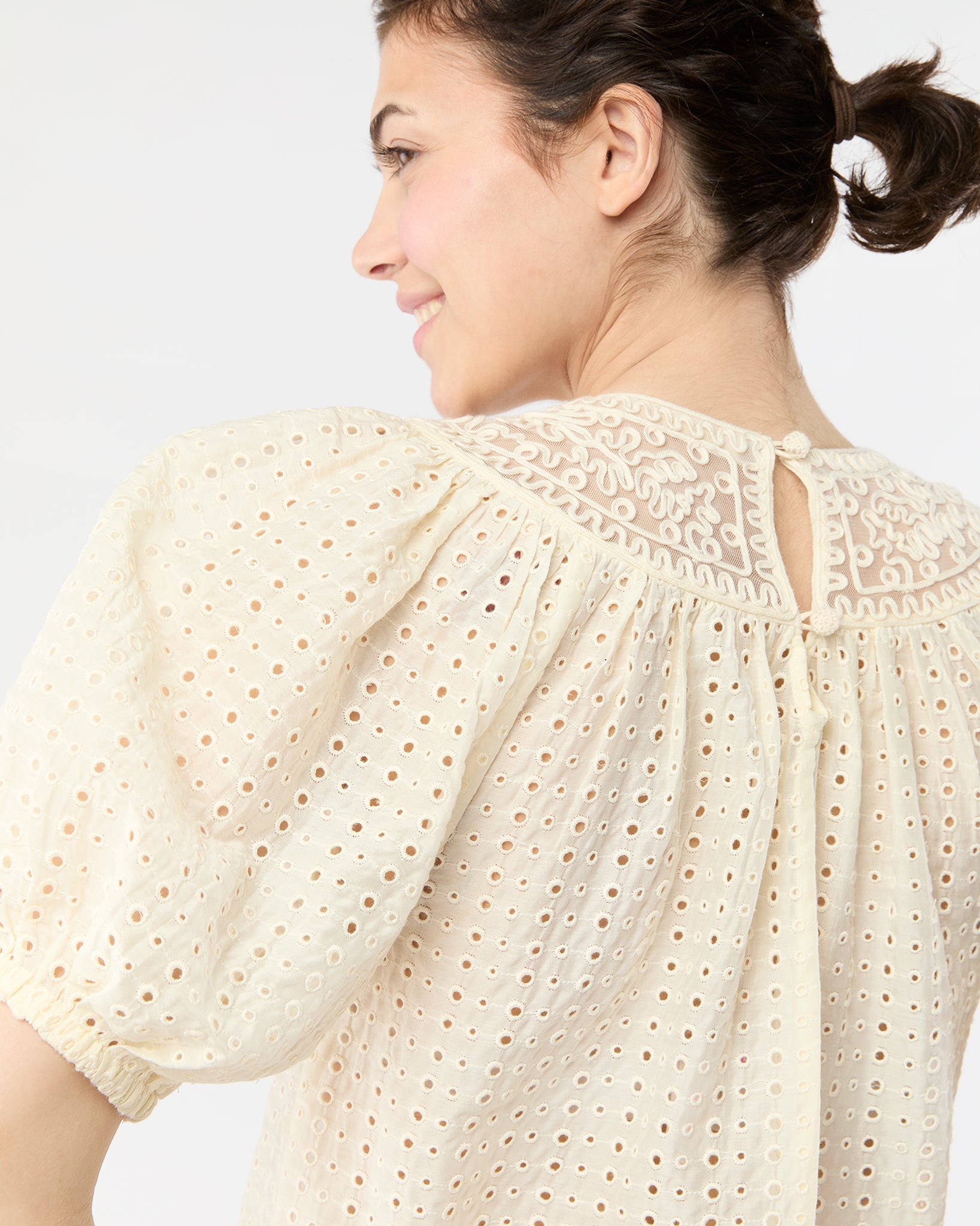 Amina Top in Ivory
