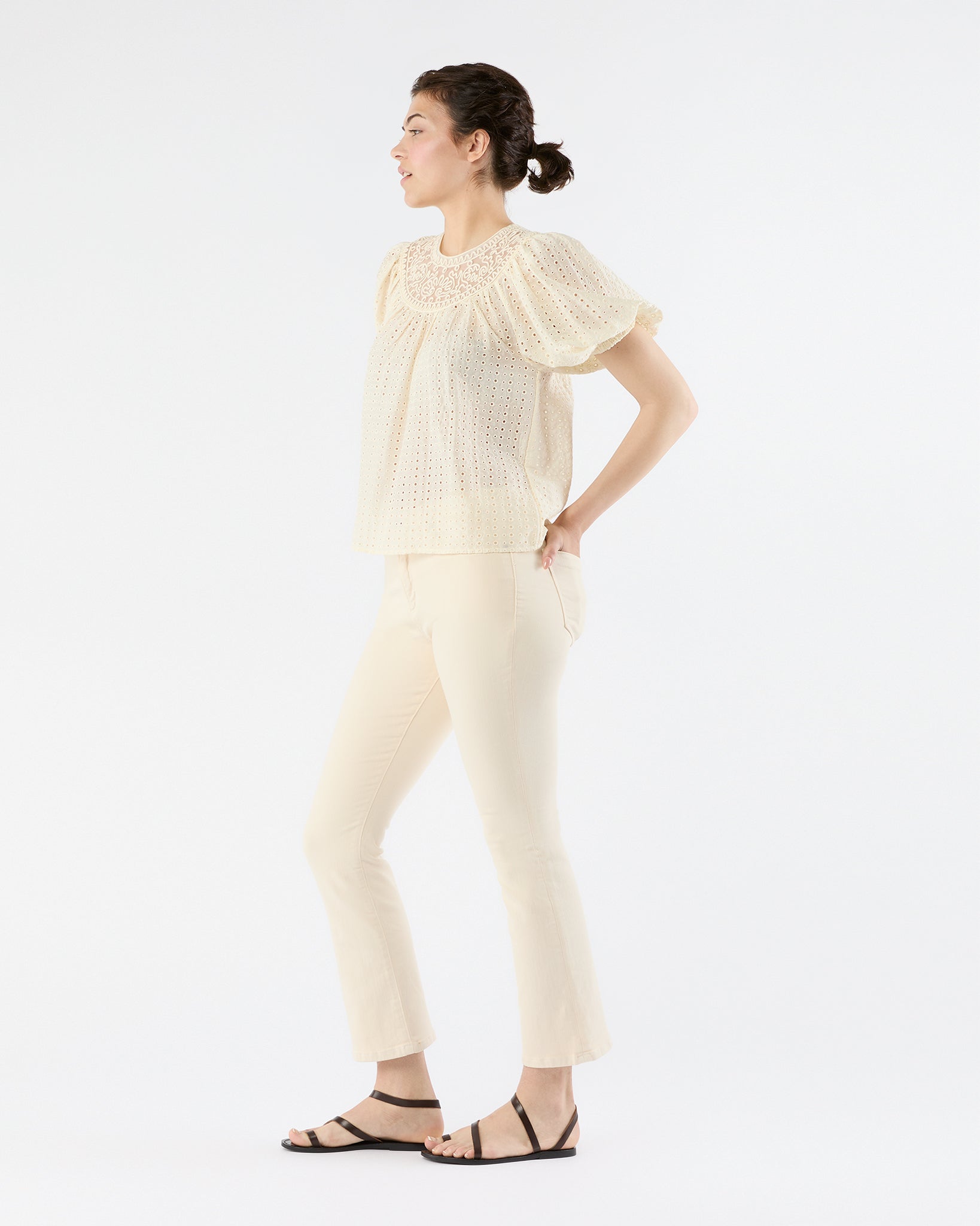Amina Top in Ivory
