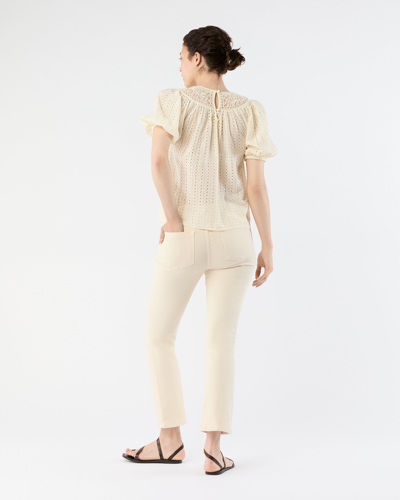 Amina Top in Ivory