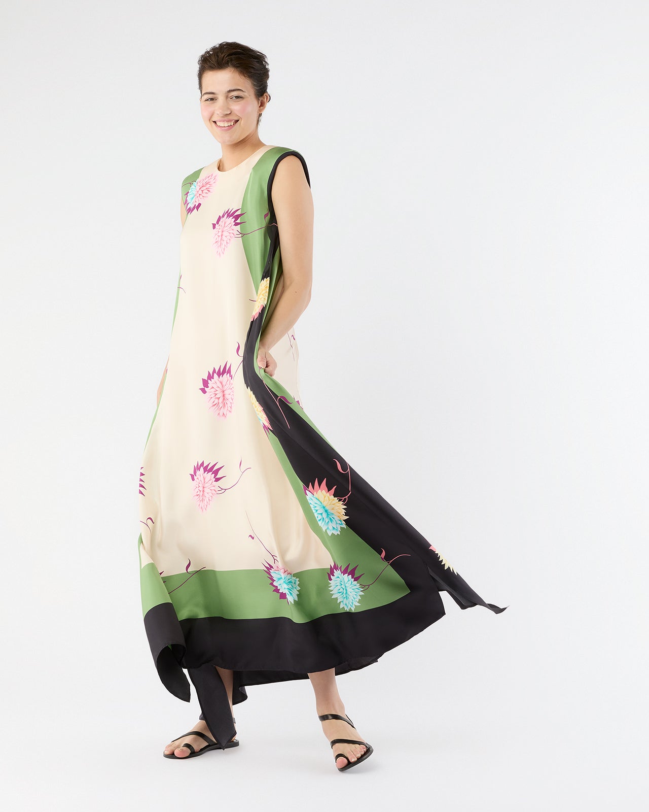 San Carlo Dress in Derby Silk Twill