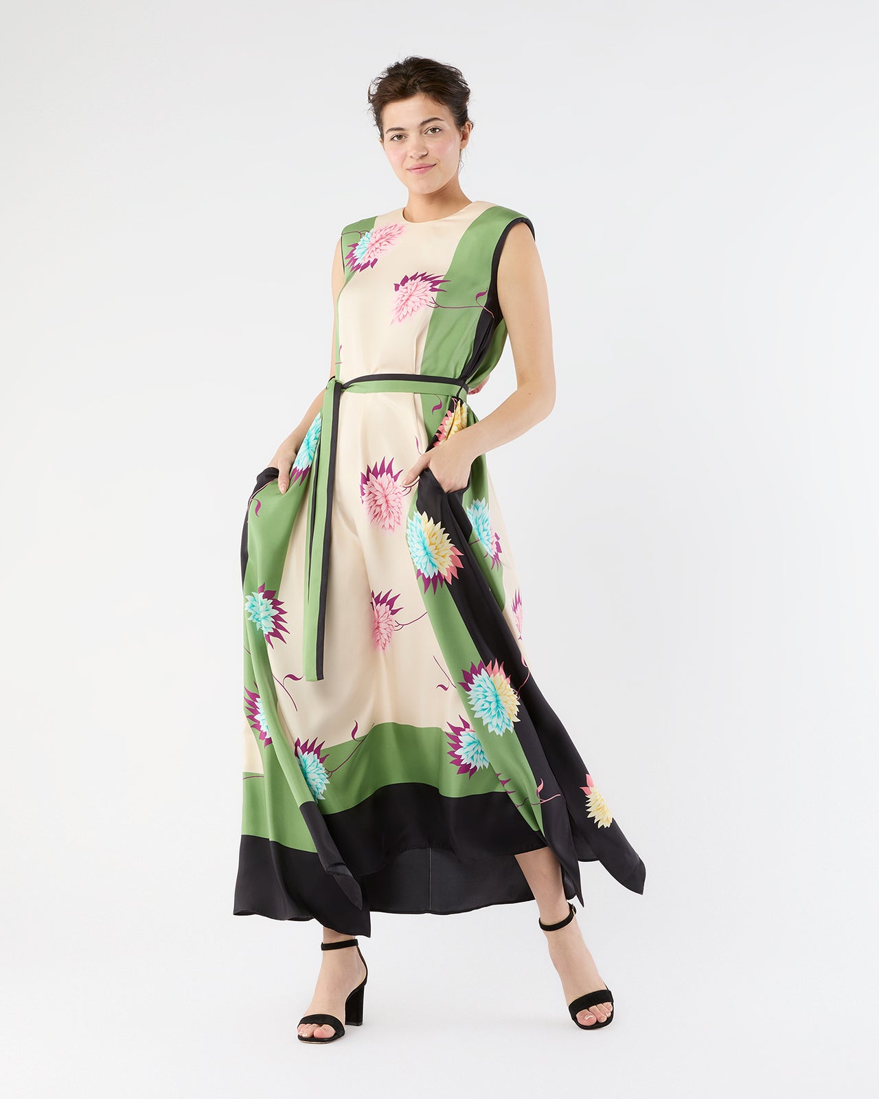 San Carlo Dress in Derby Silk Twill
